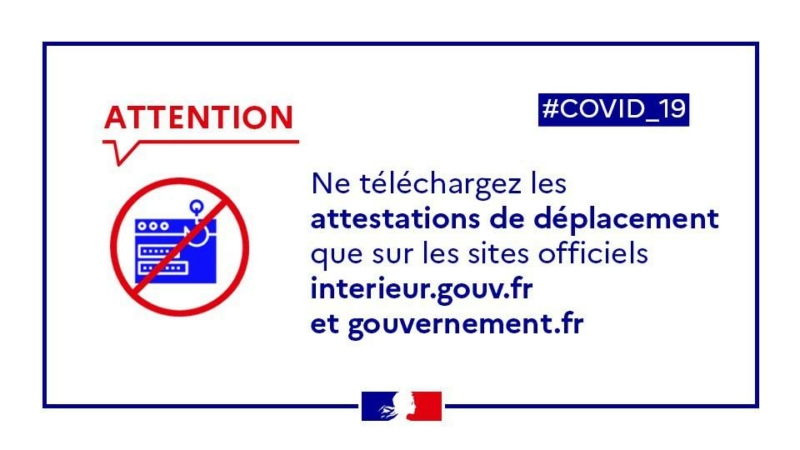 attention : Attestation de déplacement