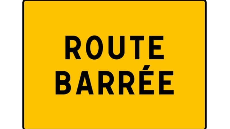 Rue des Combats de Kervernen : Route barrée