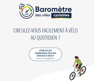 MOBILITÉ – BAROMÈTRE VÉLOS – SONDAGE JUSQU’AU 30 NOVEMBRE 2021