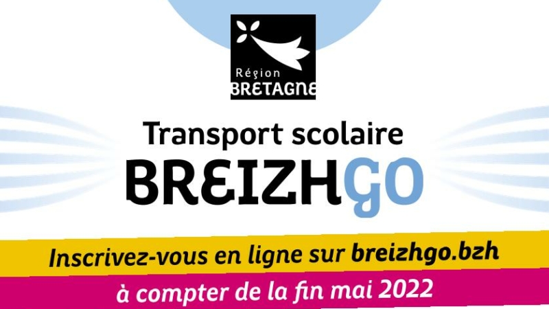 Inscription aux transports scolaires sur le réseau régional BreizhGo