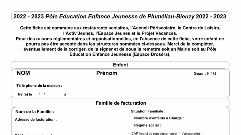 Les formulaires et documents à télécharger