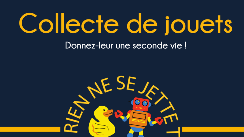 Collecte de jouets pour la Semaine européenne de Réduction des déchets du 19 au 27 novembre.