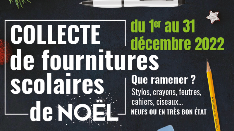 Collecte de fournitures scolaires de Noël