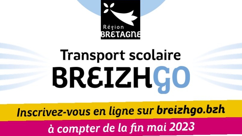 Inscription aux transports scolaires sur le réseau régional BreizhGo