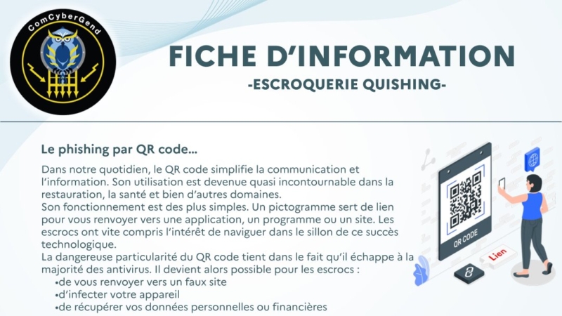 Information : le phishing par QR code…