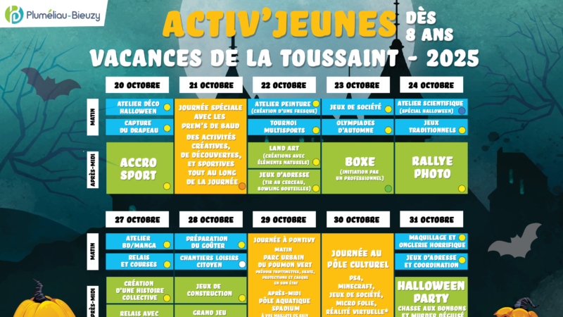 Programme des vacances 8-17 ans