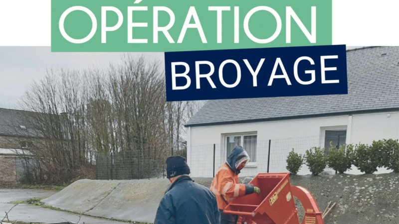 Baud Communauté – Opération broyage des végétaux en commune – 28 octobre 2025 – de 9h à 17h