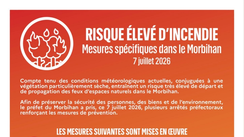 Canicule et risque élevé d’incendie | Mesures de prévention et de protection – 7 juillet 2026